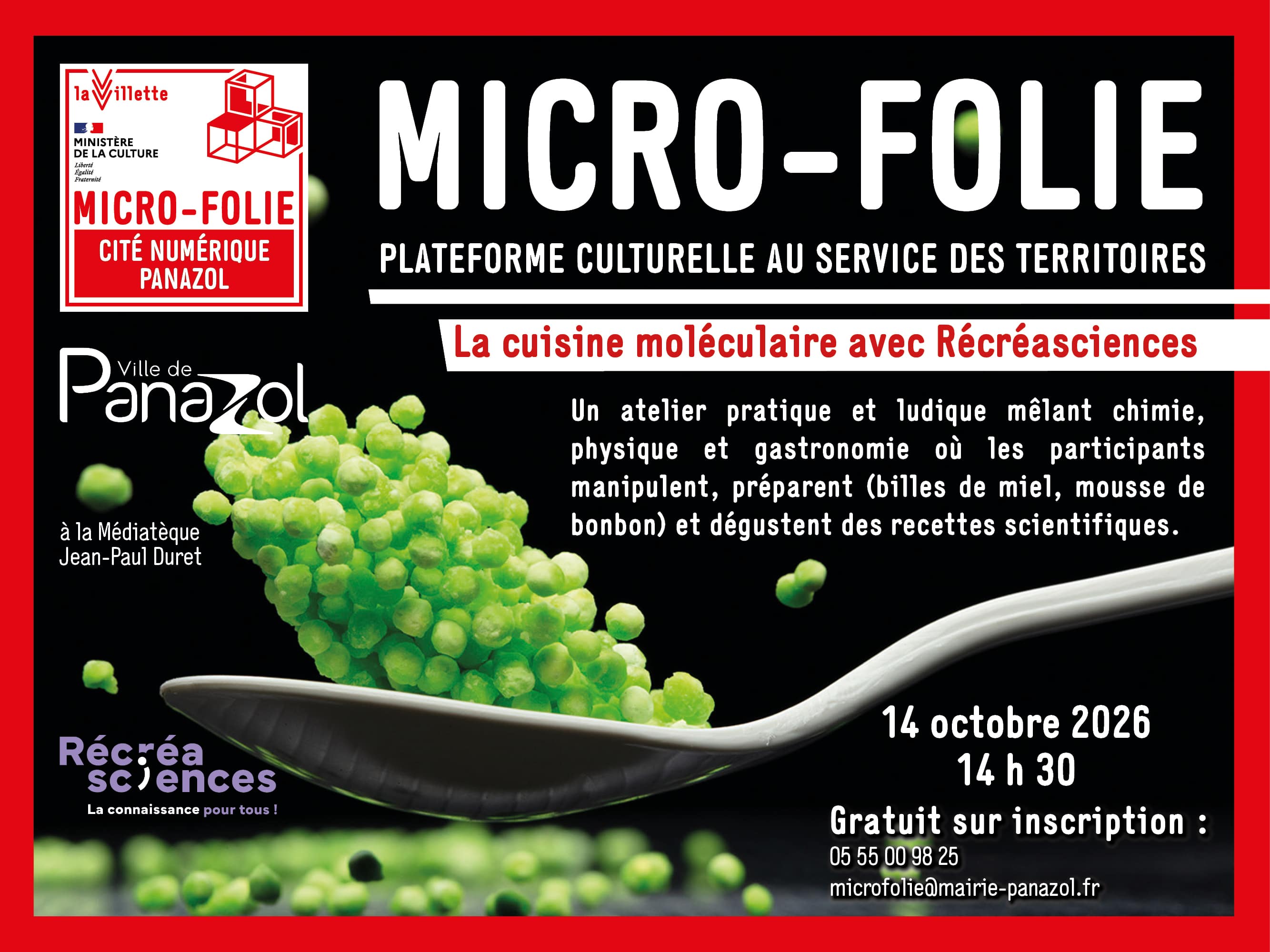 MF – COM WEB et RS cuisine moléculaire